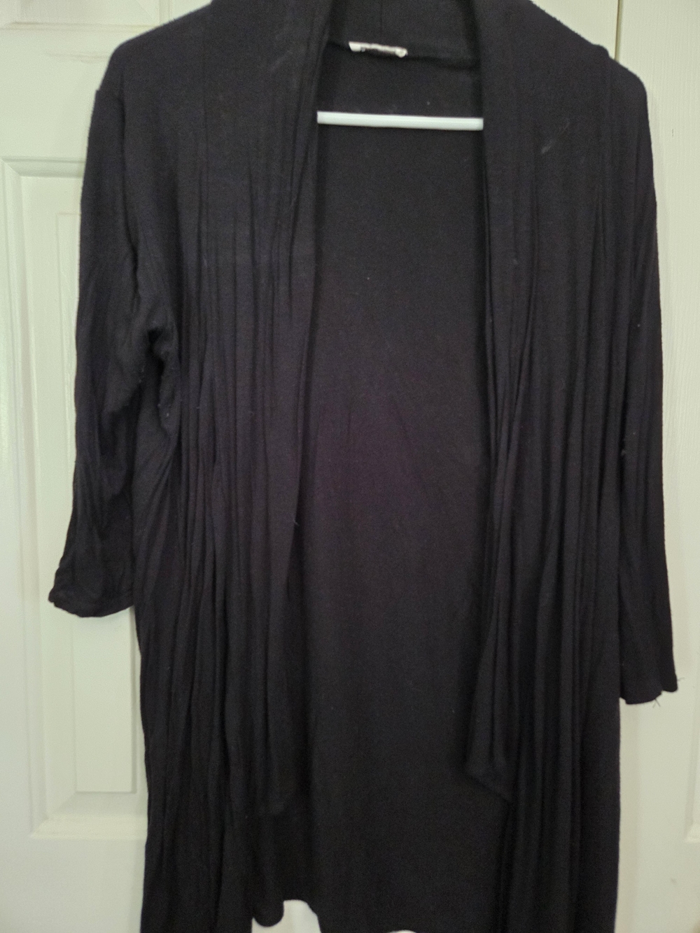 Black Open-Front Women's Cardigan Sweater